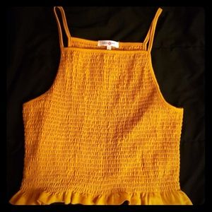 mustard yellow crop top